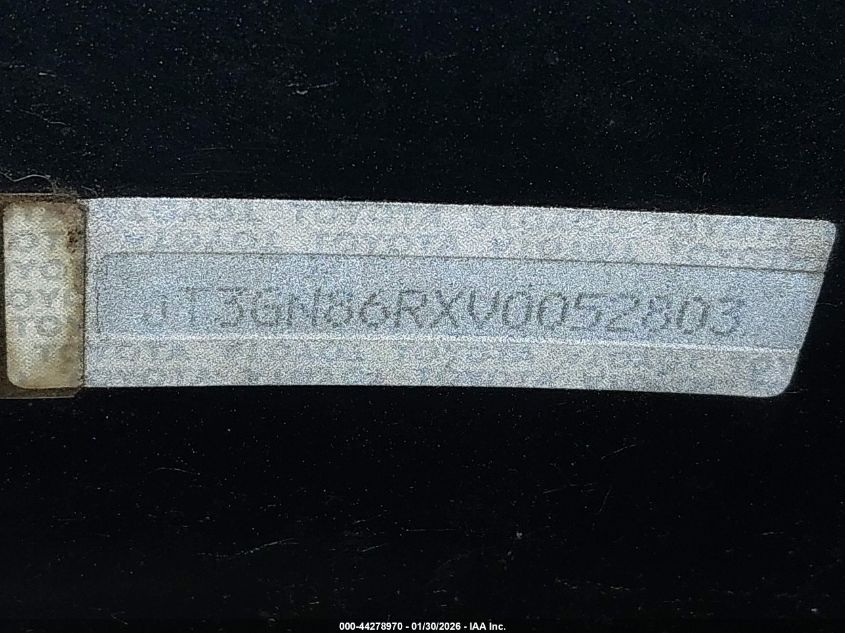 1997 Toyota 4Runner Sr5 V6 VIN: JT3GN86RXV0052803 Lot: 44278970