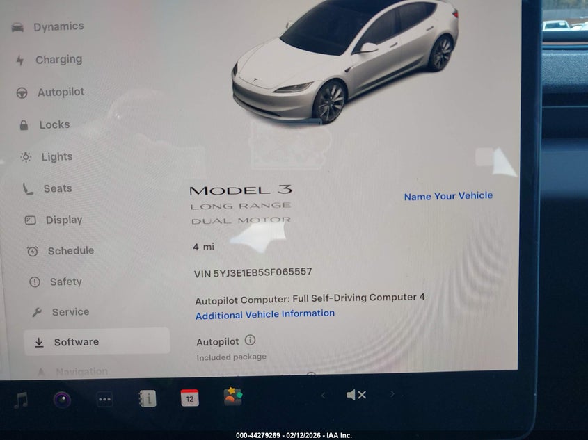 2025 TESLA MODEL 3 auction photo 7