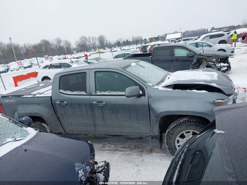 VIN 1GCGTCEN8N1293613 2022 CHEVROLET COLORADO 4WD  SHORT BOX LT
