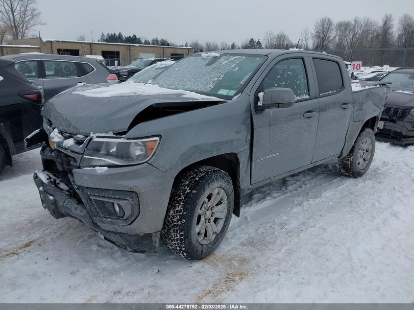 VIN 1GCGTCEN8N1293613 2022 CHEVROLET COLORADO 4WD  SHORT BOX LT