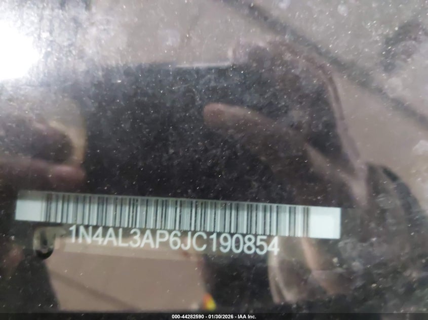 2018 Nissan Altima 2.5 Sl VIN: 1N4AL3AP6JC190854 Lot: 44282590