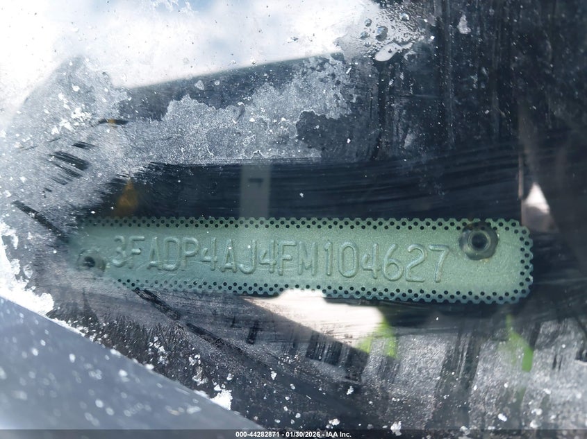 2015 Ford Fiesta S VIN: 3FADP4AJ4FM104627 Lot: 44282871