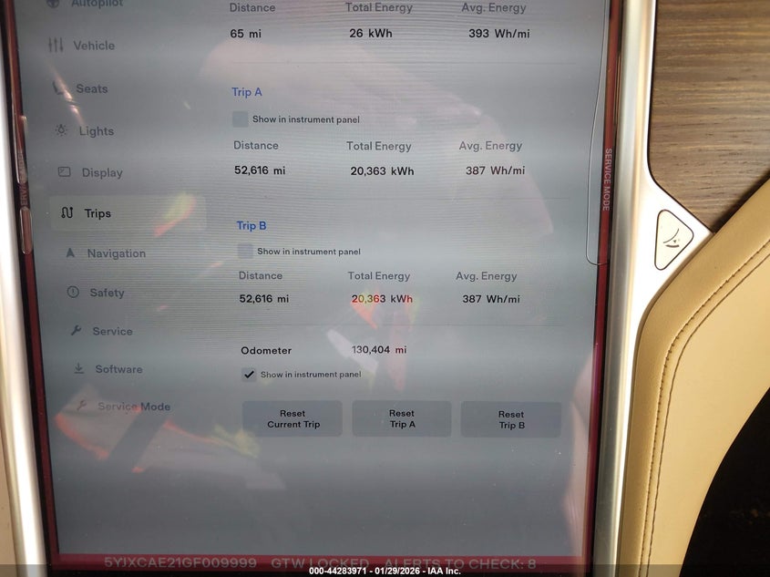 2016 Tesla Model X 60D/70D/75D/90D VIN: 5YJXCAE21GF009999 Lot: 44283971