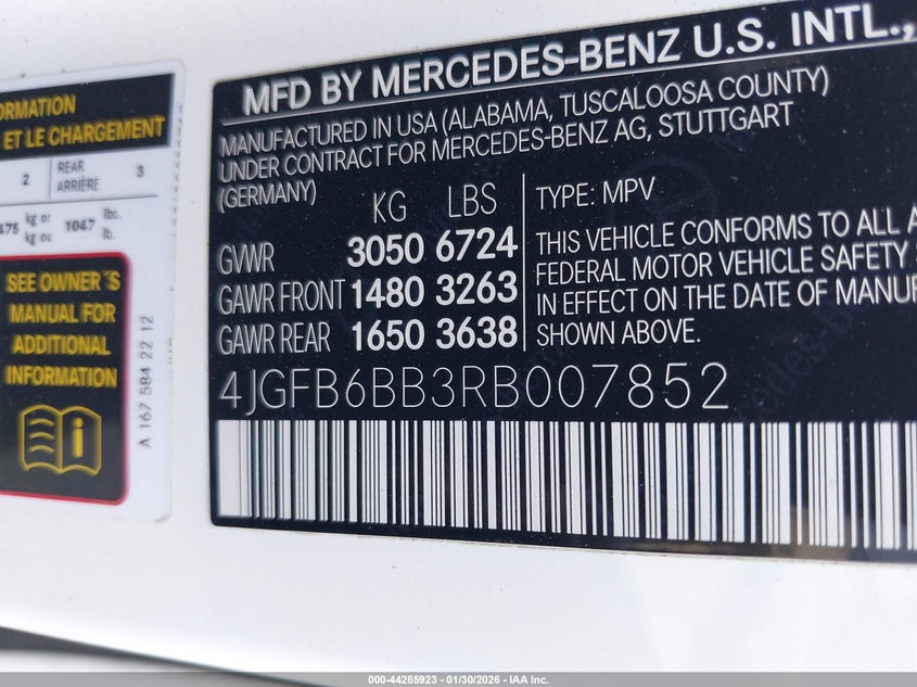 VIN 4JGFB6BB3RB007852 2024 MERCEDES-BENZ AMG GLE 53 4MATIC+