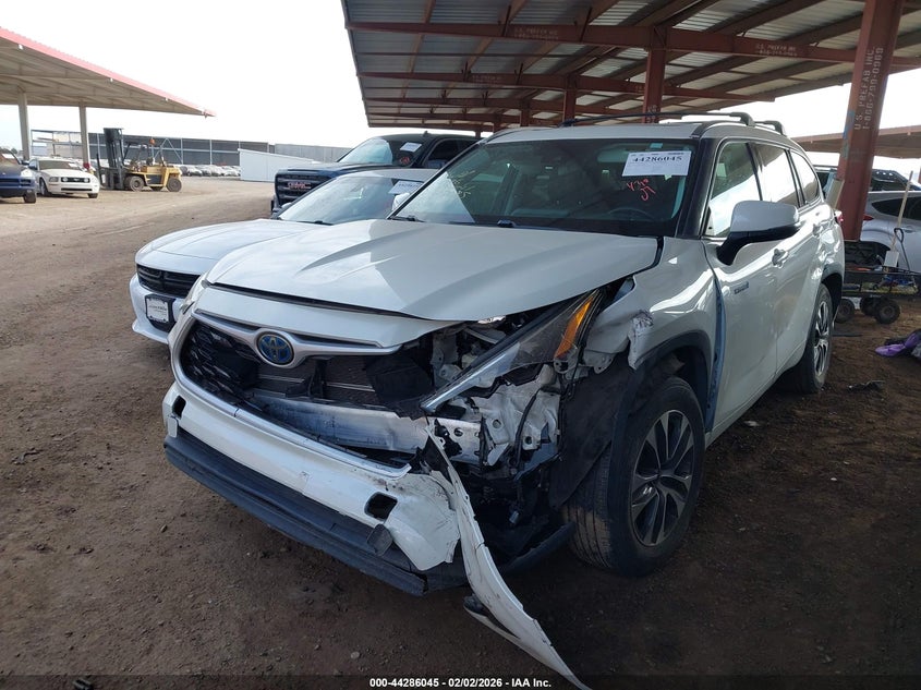 Vin: 5tdharah9ms507085, lot: 44782381, toyota highlander hybrid xle 20212