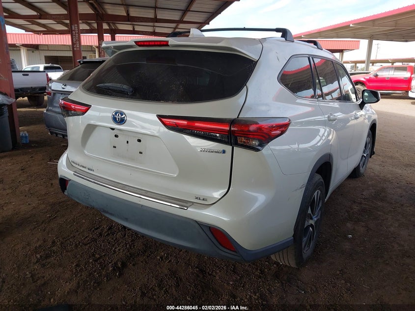 Vin: 5tdharah9ms507085, lot: 44782381, toyota highlander hybrid xle 20214