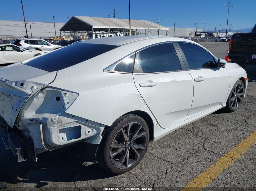 2019 Honda Civic 2.0 Sport White Lot 111044286587 Vin 2HGFC2F83KH548181