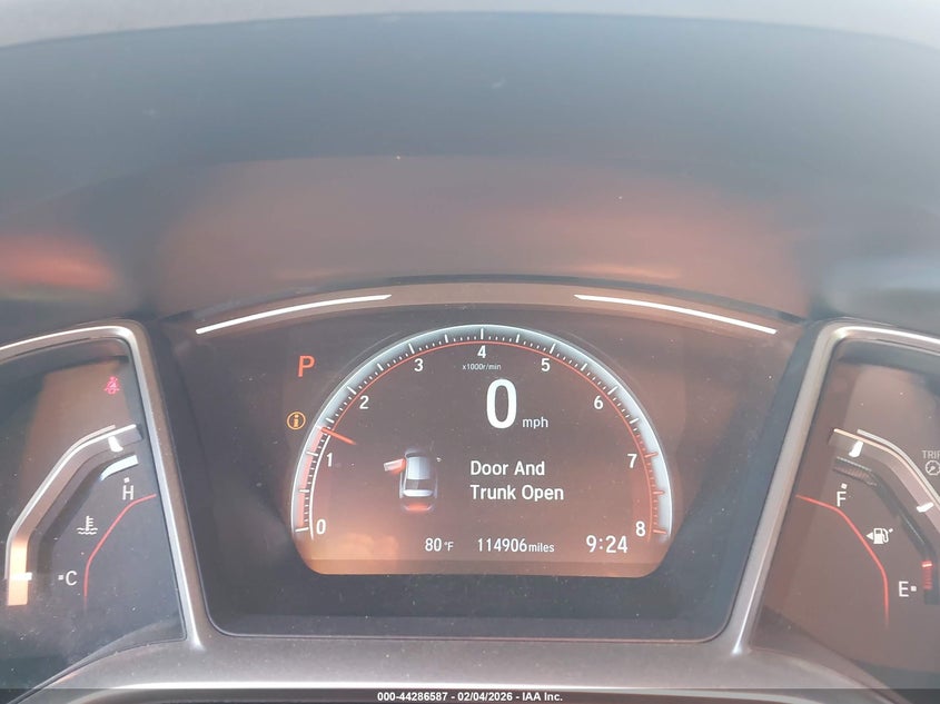 2019 Honda Civic 2.0 Sport White Lot 111044286587 Vin 2HGFC2F83KH548181