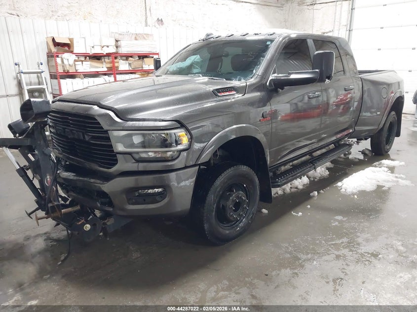 2022 Ram 3500 Ram Laramie 4X4 6'4 Box grey Lot 111044287022 Vin 3C63RRML8NG403701