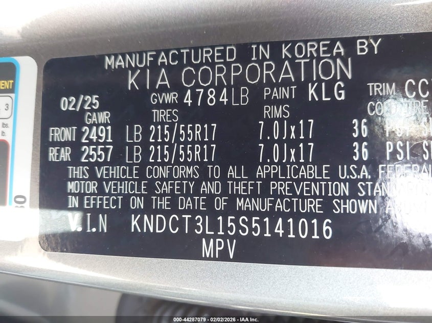 KIA Niro Ev Wave 2025 KNDCT3L15S5141016 Image 9