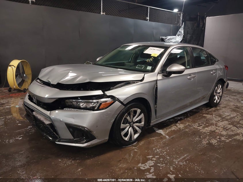 2023 Honda Civic 2.0 Lx silver Lot 111044287351 Vin 2HGFE2F29PH568724