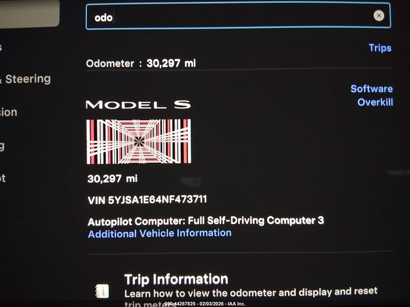 2022 Tesla Model S Plaid Tri Motor All-Wheel Drive VIN: 5YJSA1E64NF473711 Lot: 44287825