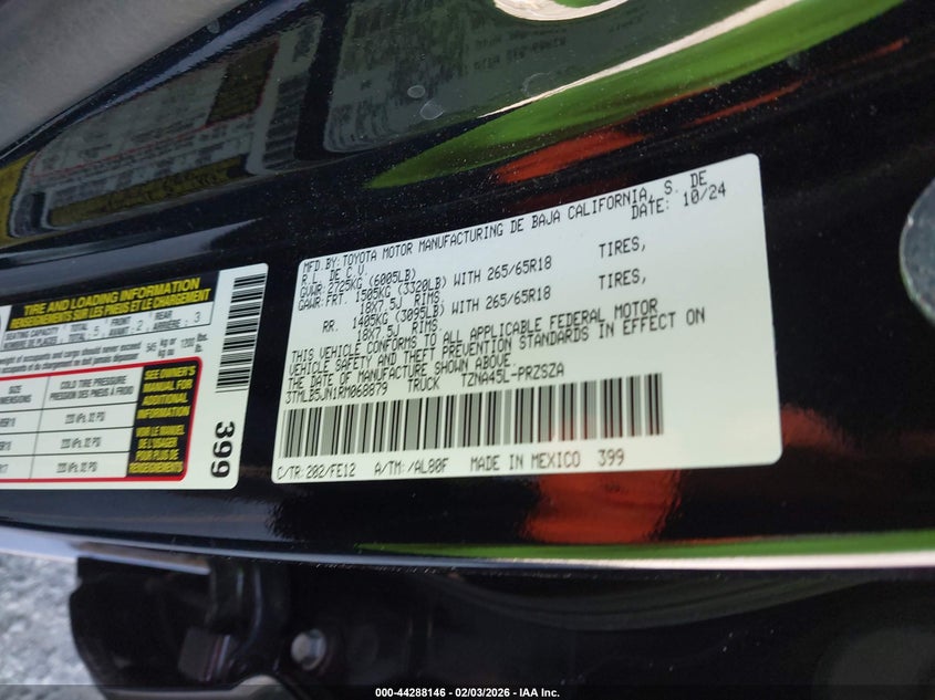 VIN 3TMLB5JN1RM068879 2024 TOYOTA TACOMA TRD SPORT