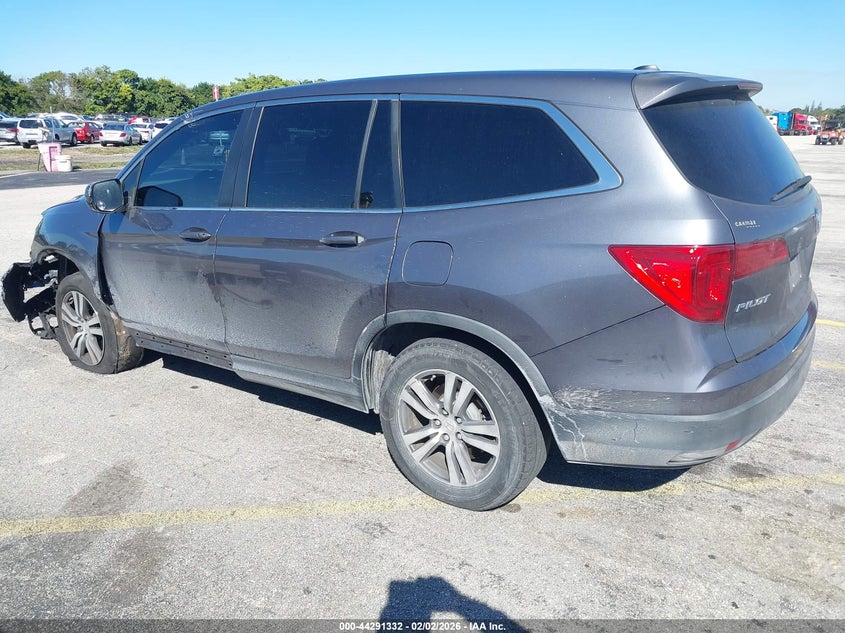 Vin: 5fnyf5h58gb048937, lot: 44787709, honda pilot ex-l 20163