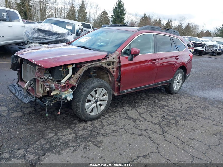Vin: 4s4bsbec2f3353442, lot: 44788179, subaru outback 2.5i premium 20152