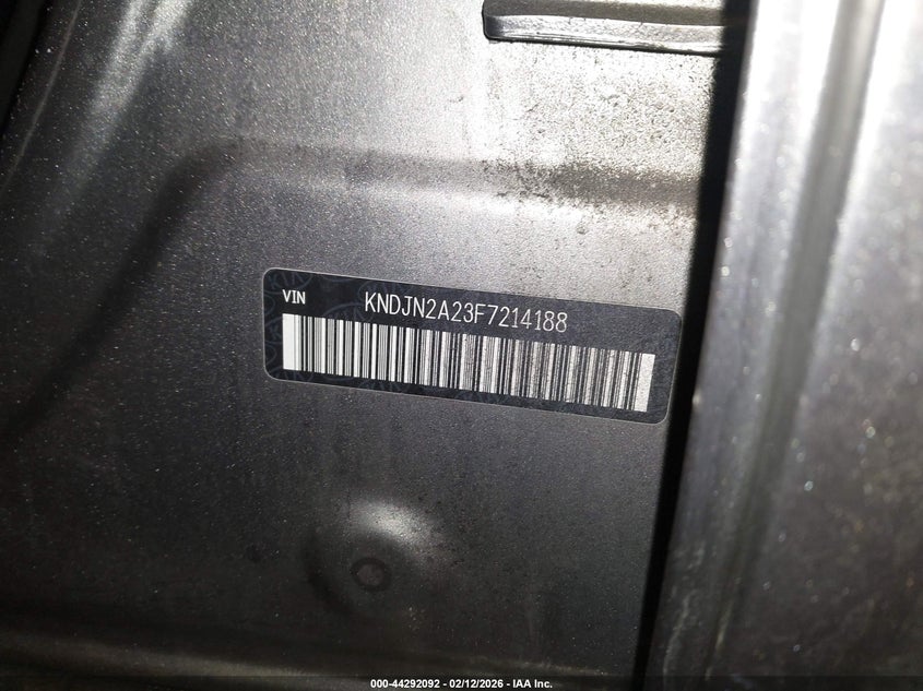 2015 Kia Soul VIN: KNDJN2A23F7214188 Lot: 44292092