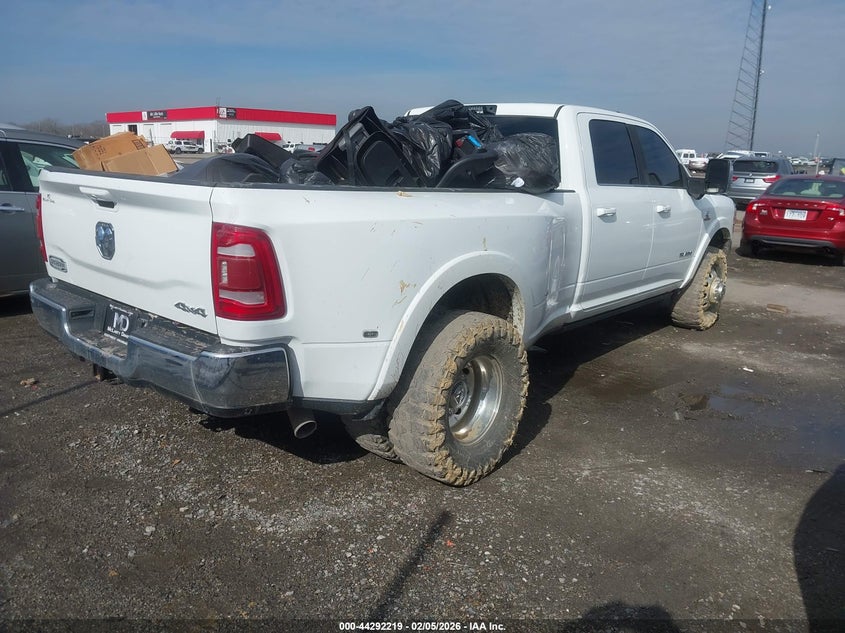 2024 Ram 3500 Ram Limited Longhorn 4X4 8' Box white Lot 111044292219 Vin 3C63RRKL1RG112286