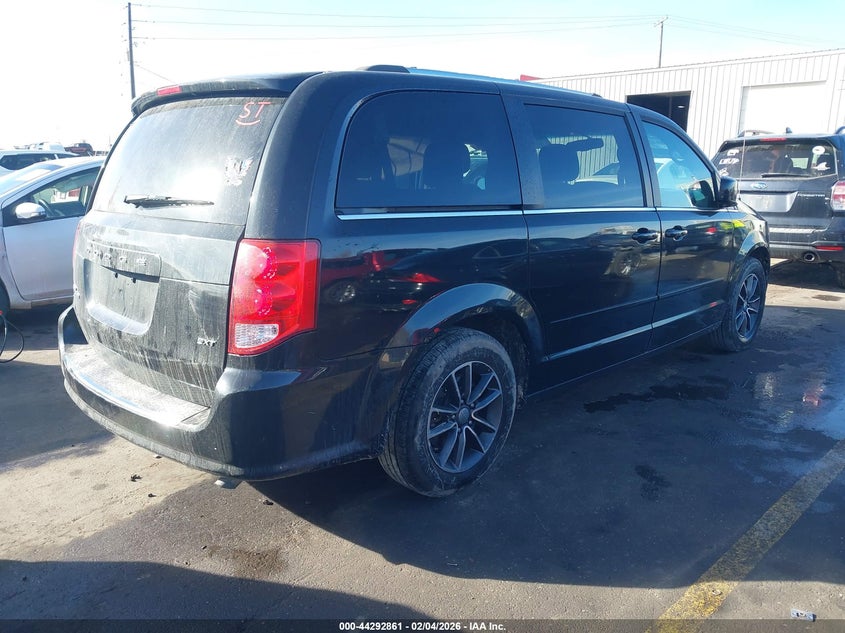 2017 Dodge Caravan 3.6 Grand Sxt black Lot 111044292861 Vin 2C4RDGCG6HR545893