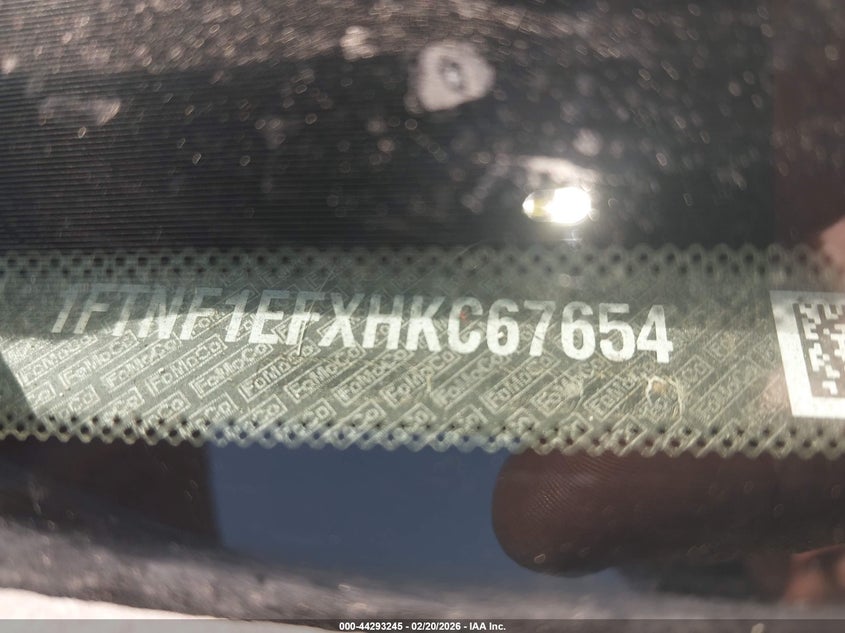 VIN 1FTNF1EFXHKC67654 2017 FORD F-150 XL