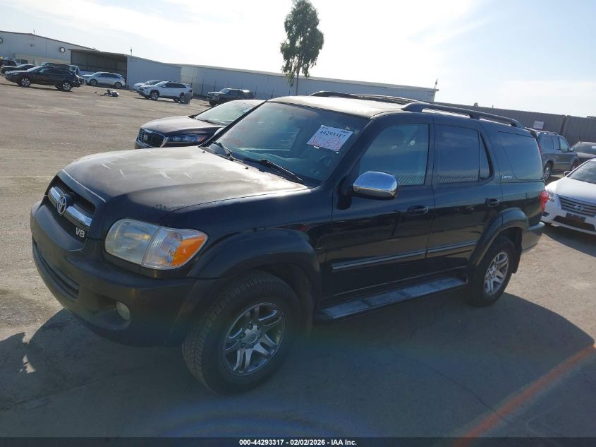 2007 Toyota Sequoia Limited V8 VIN: 5TDZT38A67S296615 Lot: 44293317