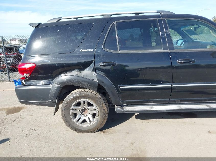 2007 Toyota Sequoia Limited V8 VIN: 5TDZT38A67S296615 Lot: 44293317