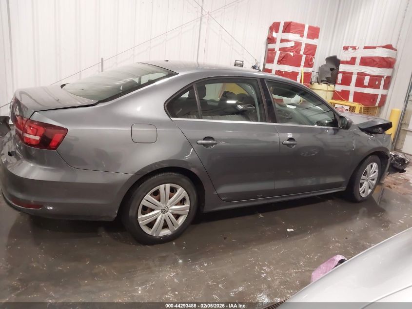 2017 Volkswagen Jetta 1.4T S VIN: 3VW2B7AJ1HM395184 Lot: 44293488