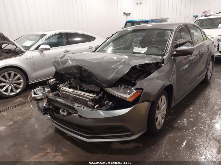 2017 Volkswagen Jetta 1.4T S VIN: 3VW2B7AJ1HM395184 Lot: 44293488