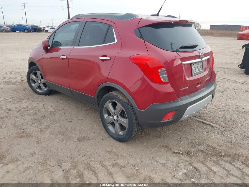 Vin: kl4cjasb9db186771, lot: 44791215, buick encore 20133