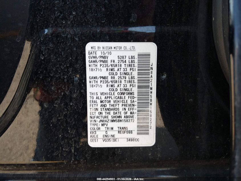 2011 NISSAN MURANO SL