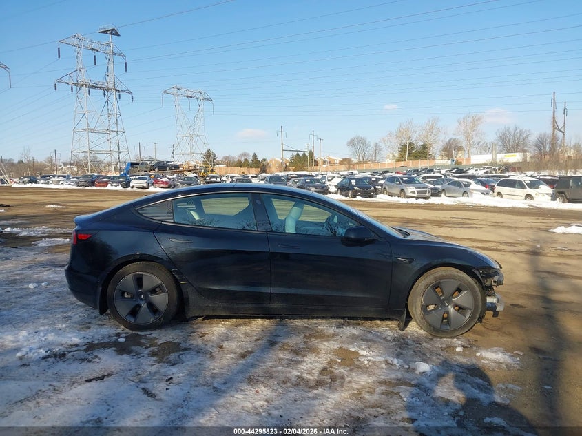 2022 Tesla Model 3 Long Range Dual Motor All-Wheel Drive black Lot 111044295823 Vin 5YJ3E1EB9NF118846