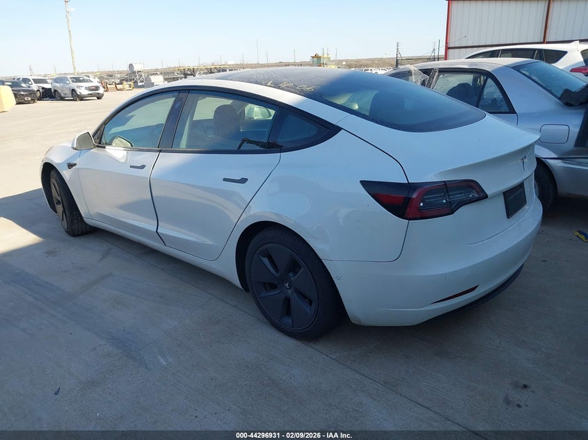 Vin: 5yj3e1ea1mf100346, lot: 44793308, tesla model 3 standard range plus rear-wheel drive 20213
