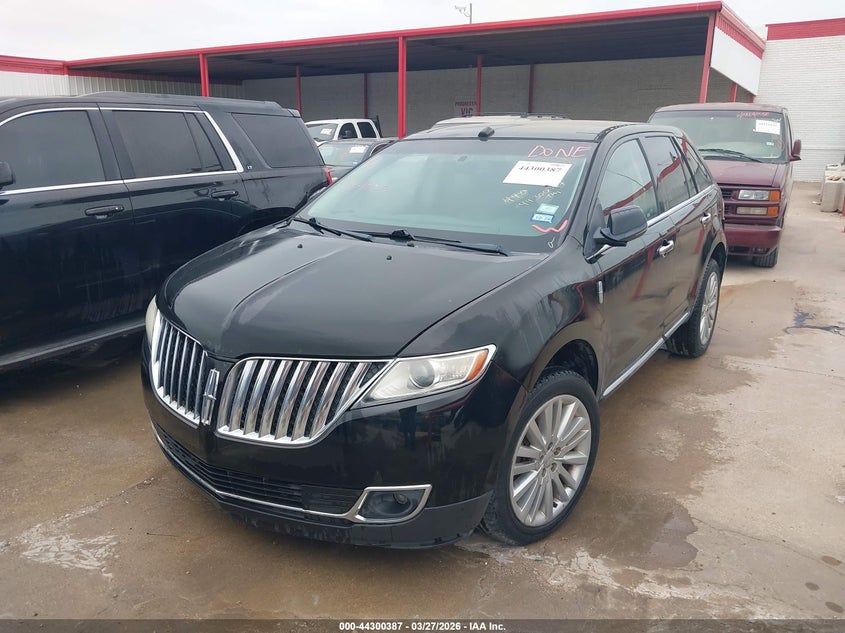 2012 Lincoln Mkx 3.7 black Lot 111044300387 Vin 2LMDJ8JK3CBL04083