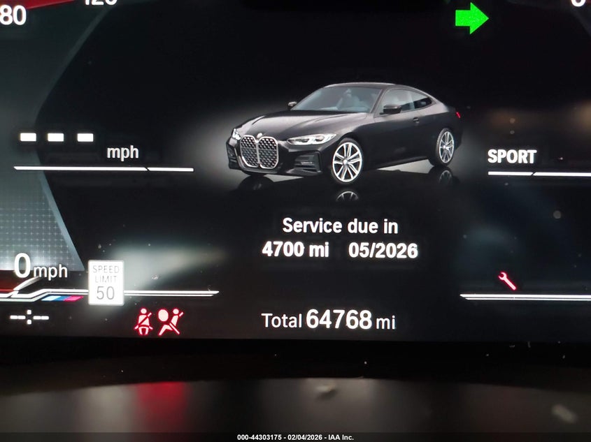 2021 BMW 430I VIN: WBA53AP06MCF47884 Lot: 44303175