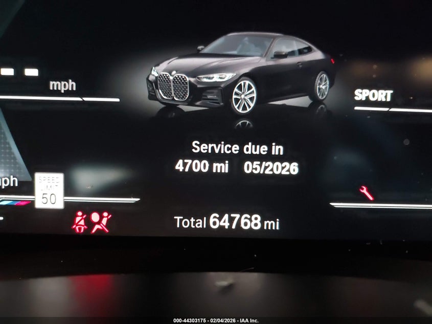 2021 BMW 430I VIN: WBA53AP06MCF47884 Lot: 44303175