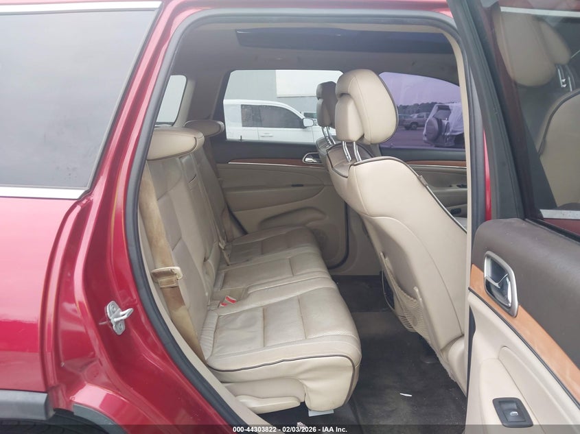 2012 Jeep Grand cherokee 5.7 Overland red Lot 111044303822 Vin 1C4RJECT9CC270919