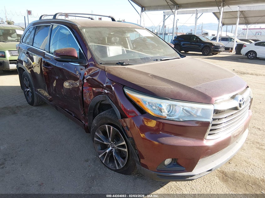 5TDJKRFH2GS308889 2016 Toyota Highlander Xle V6 auction photo 1