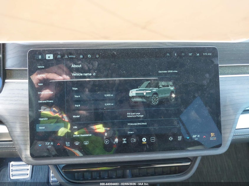 2024 Rivian R1S Adventure Quad Motor Large Pack VIN: 7PDSGABA1RN039642 Lot: 44304483