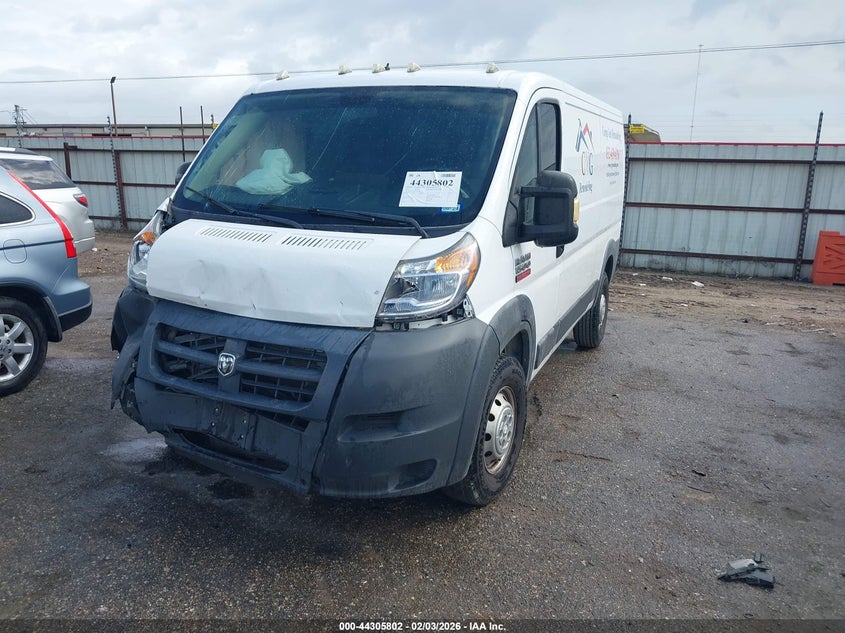 Vin: 3c6trvagxge129996, lot: 44802182, ram promaster 1500 low roof 20162