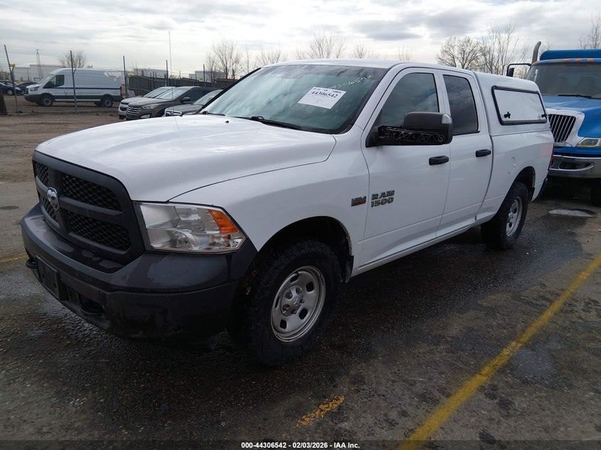 Vin: 1c6rr7ft9js122506, lot: 44802922, ram 1500 tradesman  4x4 6'4 box 20182