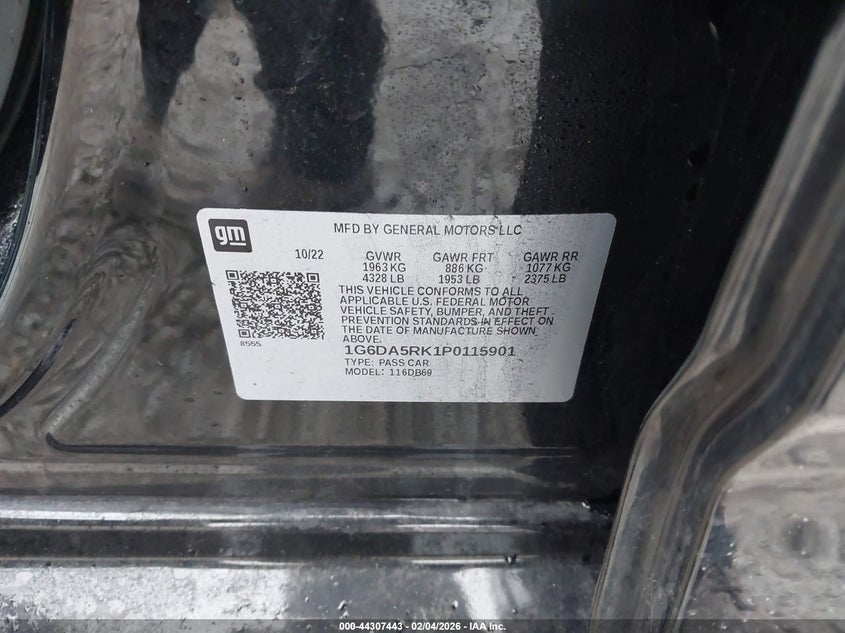 VIN 1G6DA5RK1P0115901 2023 CADILLAC CT4 LUXURY