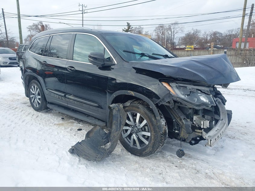 2019 Honda Pilot 3.5 Ex-L black Lot 111044307472 Vin 5FNYF6H51KB007953