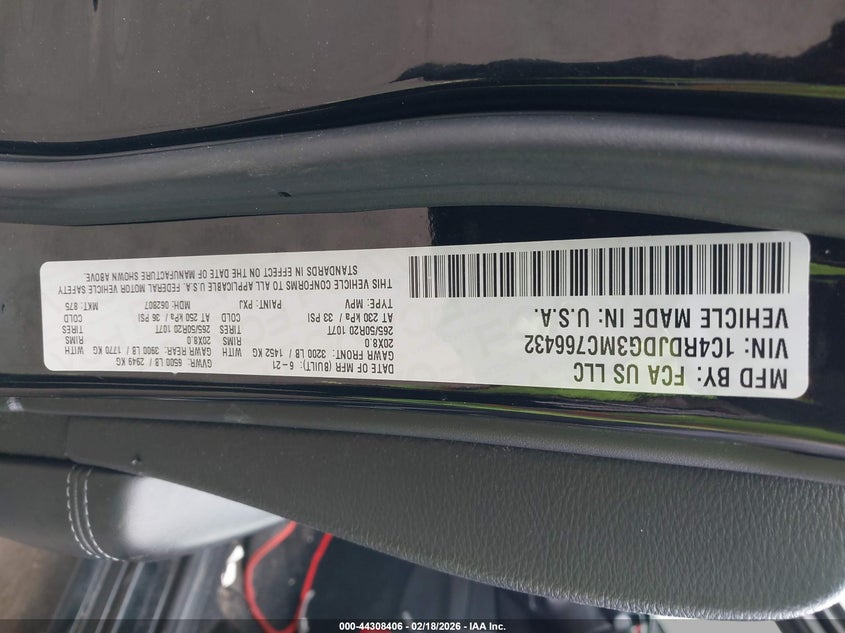 2021 Dodge Durango Gt Awd VIN: 1C4RDJDG3MC766432 Lot: 44308406