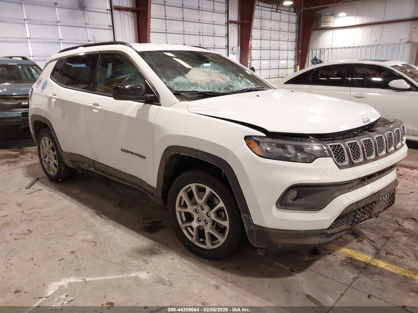 2023 Jeep Compass 2.0 Latitude Lux Fwd white Lot 111044309664 Vin 3C4NJDFN4PT503816