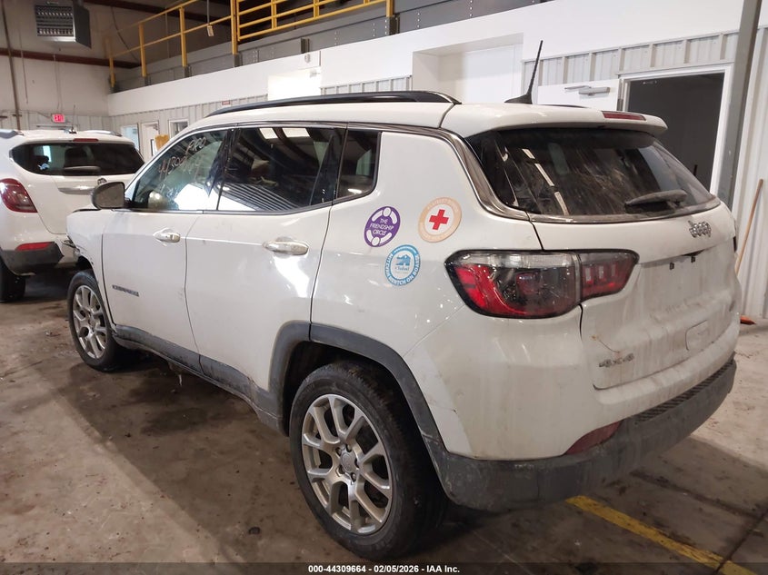 2023 Jeep Compass 2.0 Latitude Lux Fwd white Lot 111044309664 Vin 3C4NJDFN4PT503816