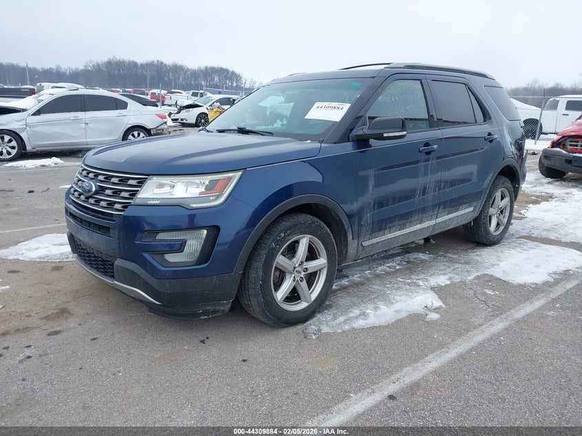 2017 Ford Explorer 3.5 Xlt blue Lot 111044309884 Vin 1FM5K8D87HGA98313