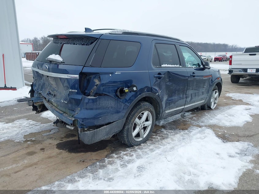 2017 Ford Explorer 3.5 Xlt blue Lot 111044309884 Vin 1FM5K8D87HGA98313