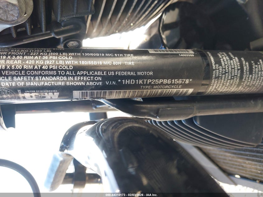 2023 Harley-Davidson Fltrxs VIN: 1HD1KTP25PB615678 Lot: 44310173