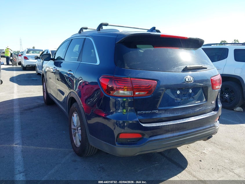 Vin: 5xypg4a36kg524390, lot: 44807112, kia sorento 2.4l lx 20193