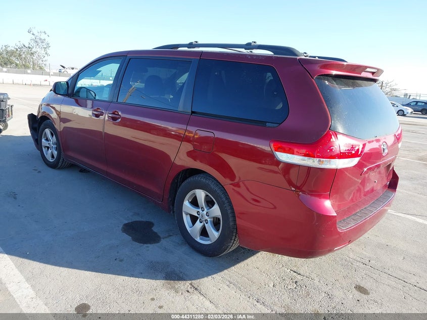 2012 Toyota Sienna 3.5 Le V6 8 Passenger red Lot 111044311280 Vin 5TDKK3DCXCS274736