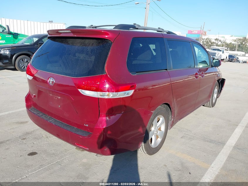 2012 Toyota Sienna 3.5 Le V6 8 Passenger red Lot 111044311280 Vin 5TDKK3DCXCS274736
